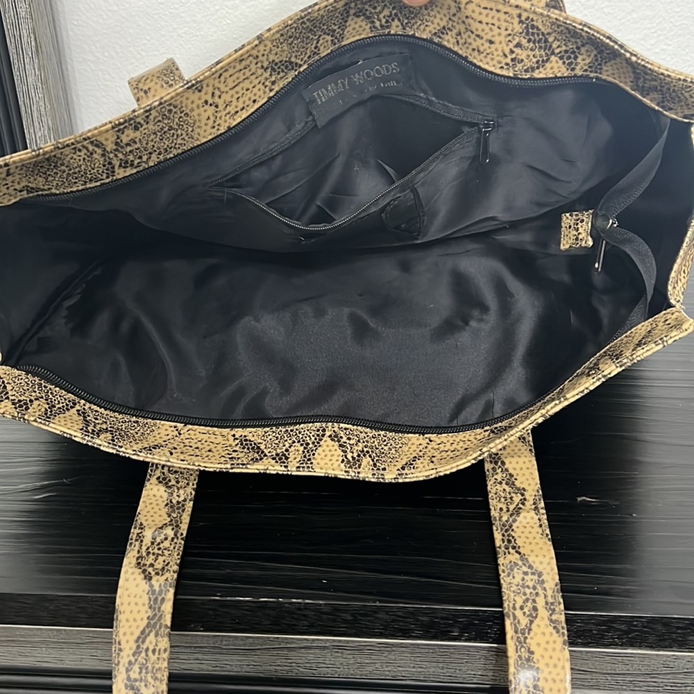 Timmy Woods Vintage Snake Faux Print Python Polyu… - image 3